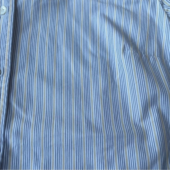 J. Crew Factory Blue & Yellow Striped Button Down Shirt Size XS - Picture 2 of 5